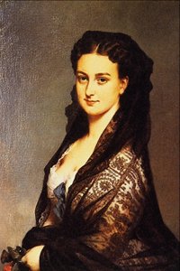 Desconocida con mantilla de Franz Xaver Winterhalter